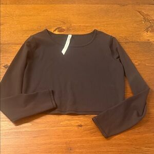 lululemon athletica Black Long-Sleeve Crop Top